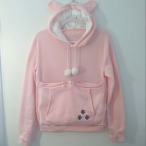 Light pink pet pocket sweatshirt